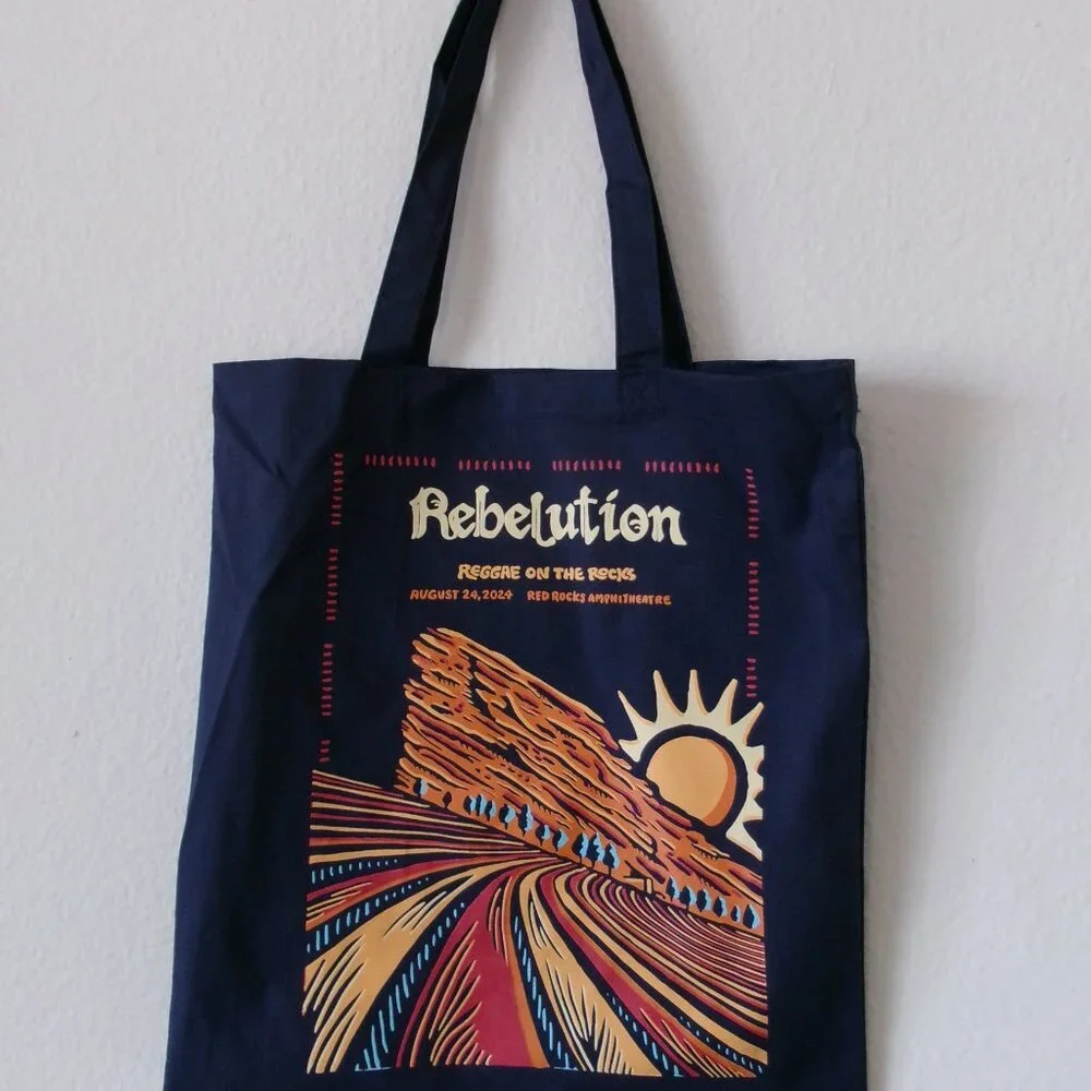 Rebelution Red Rocks 2024 Reggae Concert Tote Grocery Bag - New